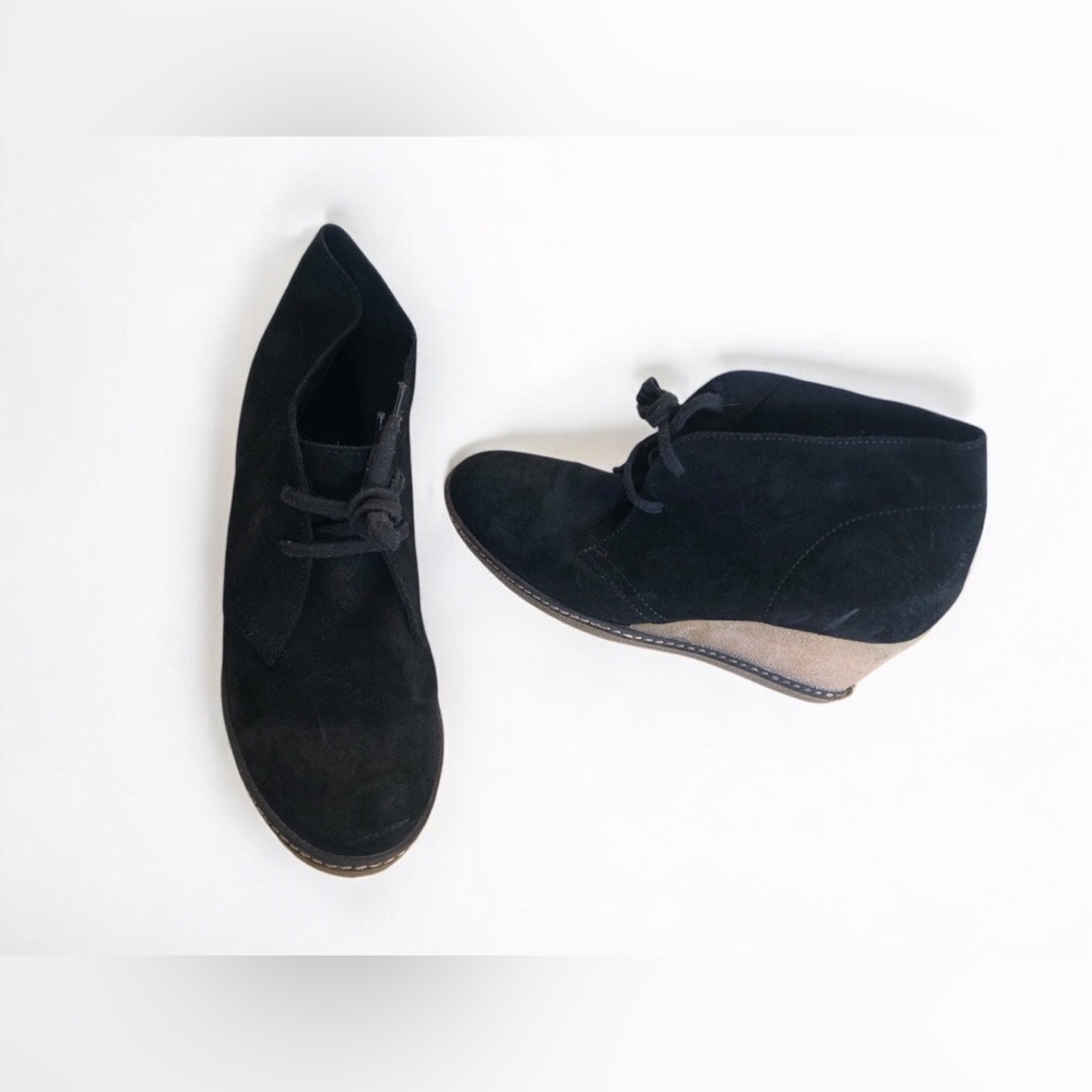 J. Crew Black Suede Wedge Shoes